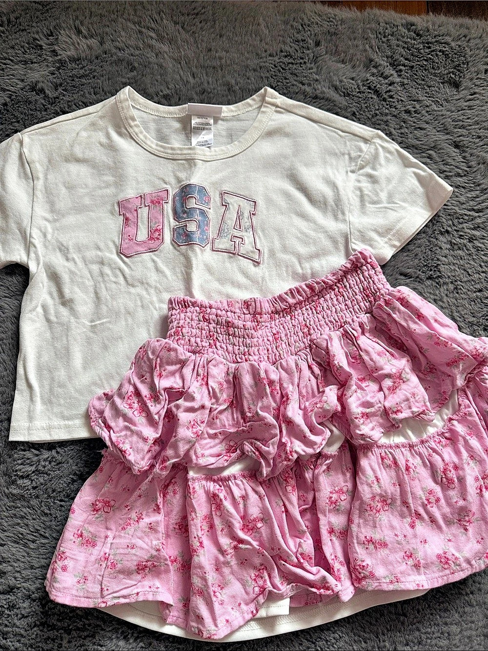 Kids Pink Floral Matching Set